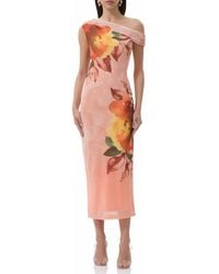 AFRM - Holden One-Shoulder Stretch Mesh Dress - Lyst