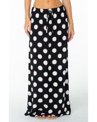 Roxy - Iyla Polka Dot Drawstring Maxi Skirt - Lyst