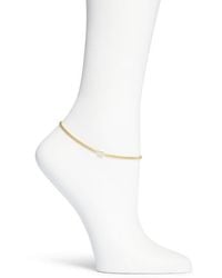 SHYMI - Cubic Zirconia Cuban Chain Anklet - Lyst