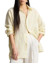Polo Ralph Lauren - Oversize Stripe Linen Button-down Shirt - Lyst