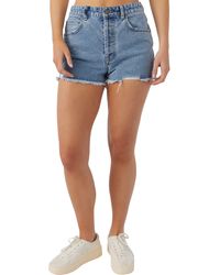 O'neill Sportswear - Lanisa High Waist Denim Cutoff Shorts - Lyst