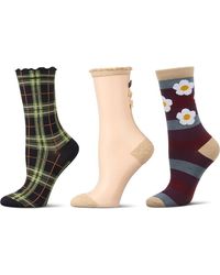 Memoi - Assorted 3-Pack Crew Socks - Lyst