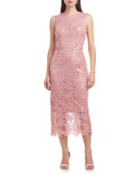 JS Collections - Jo Sequin Lace Cocktail Midi Dress - Lyst