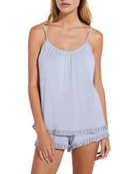 Eberjey - Gisele Ruffle Trim Short Pajamas - Lyst