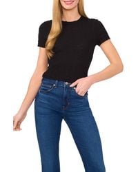 Cece - Puckered Knit Baby Tee - Lyst