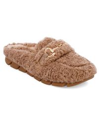 MIA - Cocoa Faux Shearling Slipper - Lyst