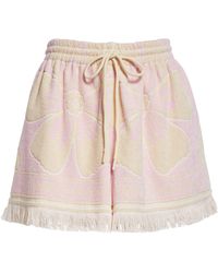 Zimmermann - Pop Floral Cotton Terry Cloth Shorts - Lyst