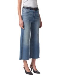Citizens of Humanity - Lyra Raw Hem High Waist Ankle Wide Leg Jeans - Lyst