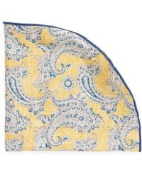 Edward Armah - Paisley & Floral Print Reversible Silk Pocket Circle - Lyst