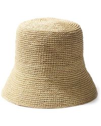 Rag & Bone - Jade Packable Raffia Straw Bucket Hat - Lyst