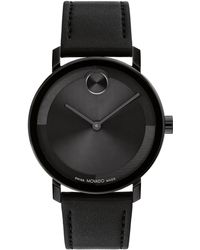 Movado - Bold Evolution 2.0 Leather Strap Watch - Lyst