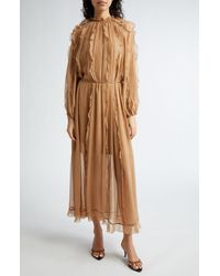 Zimmermann - Tranquility Billow Long Sleeve Silk Georgette Dress - Lyst