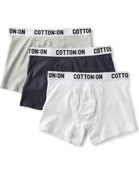 Cotton On - Organic Cotton Trunks- 3 Pack - Lyst