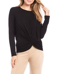 Karen Kane - Twist Front Long Sleeve Top - Lyst