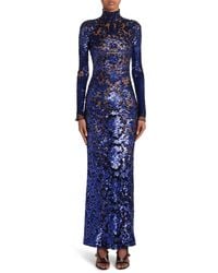 Tom Ford - Sequin Snake Design Long Sleeve Gown - Lyst