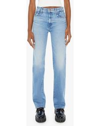 Mother - The Kick It High Waist Straight Leg Jeans - Lyst