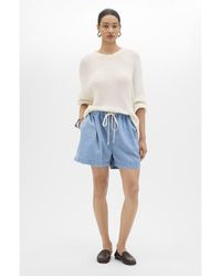 Another Tomorrow - Draped Crew Knit - Lyst