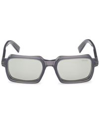 ZEGNA - 55Mm Rectangular Polarized Sunglasses - Lyst