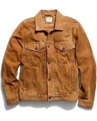 Billy Reid - Waxed Suede Trucker Jacket - Lyst