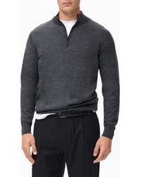 Mango - Perkins Wool Quarter Zip Sweater - Lyst