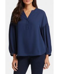 NYDJ - Paulina Tie Dye Recycled Polyester Peasant Top - Lyst