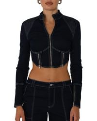BY.DYLN - By. Dyln Cole Cotton Blend Crop Jacket - Lyst
