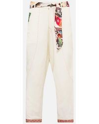 CAMILLA - Relaxed Panelled Pant With Silk Belt - Lyst