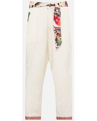 CAMILLA - Relaxed Panelled Pant With Silk Belt - Lyst
