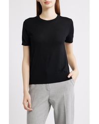 Theory - Regal Short Sleeve Wool Sweater - Lyst
