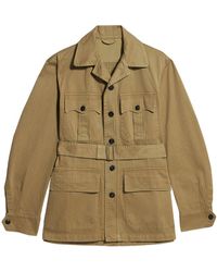 Fortela - Clint Herringbone Cotton Sahariana Jacket - Lyst
