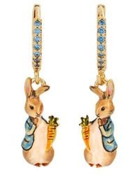 Fable England - X Peter Rabbit Carrot Charm Huggie Earrings - Lyst