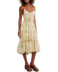 Free People - Adriel Tie Strap Tiered Midi Dress - Lyst