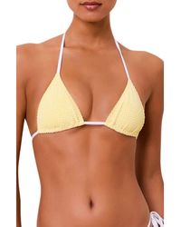 Solid & Striped - The Iris Gingham Triangle Bikini Top - Lyst