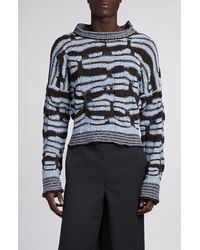 Bottega Veneta - Distorted Stripe Cotton & Linen Sweater - Lyst