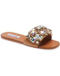 steve madden dazzle embellished slide sandal