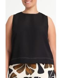 Estelle - Shae Sleeveless Linen Blend Top - Lyst
