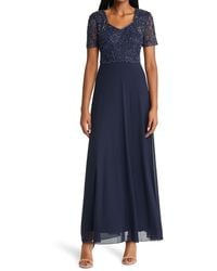Pisarro Nights - Beaded Bodice A-line Gown - Lyst
