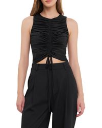 Endless Rose - Ruched Stretch Crop Tank - Lyst