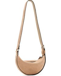 AllSaints - Half Moon Suede Crossbody Bag - Lyst