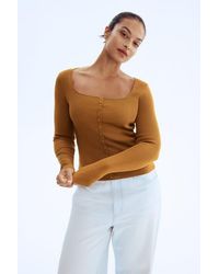 H&M - Square-Neck Top - Lyst