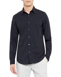 Theory - Sylvain Nd Structure Knit Button-up Shirt - Lyst