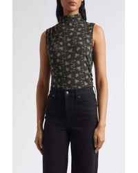Veronica Beard - Mylie Mock Neck Sleeveless Top - Lyst