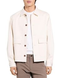 Theory - Moonsoft Cotton Twill Button-Up Shirt Jacket - Lyst