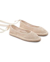 Mango - Ankle Wrap Ballet Flat - Lyst
