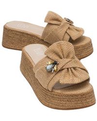 Prologue Shoes - Shara Braided Bow & Bee Buckle Platform Sandal - Lyst