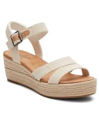 TOMS - Audrey Ankle Strap Espadrille Platform Wedge Sandal - Lyst