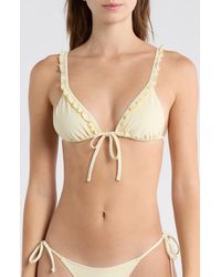 PacSun - Leora Ruffle Triangle Bikini Top - Lyst