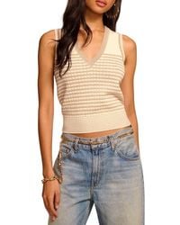 Ramy Brook - Elle Metallic Stripe Sweater Vest - Lyst