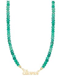 ATHRA LUXE - Personalized Name Jade Bead Necklace - Lyst