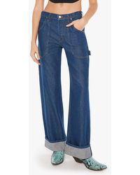 Mother - The Smoothie Carpenter Sneak Wide Leg Jeans - Lyst